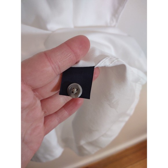 Hart Shaffner Marx Men's XL Shirt White Short Sleeve Button Feather Pattern NWT - Picture 9 of 12